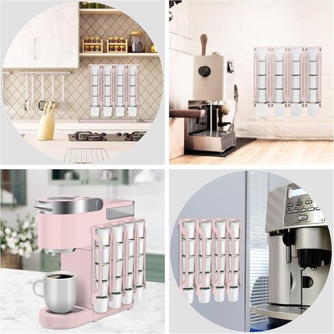 K Cup Holder for Keurig: Coffee Pod Holder for K-cups - Side Mount K Cup Storage for Small Space - 2 Rows for 10 Kcups Black in Saudi Arabia