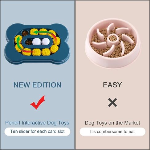 Puppy Dog Puzzle Toys, Dog Treat Puzzle for IQ Training & Mental Enrichment, Bone Shape Dog Enrichment Toy Gifts for Small Dog in Saudi Arabia