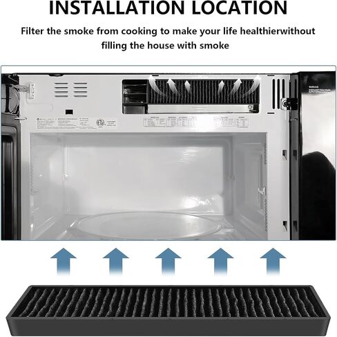 3 Pack 5230W1A003A Microwave Charcoal Filter Compatible with LG Kenmore GE Microwave Charcoal Air Filter Replacement LMHM2237BD LMV1650ST LMV2031SB LMV2031ST PVM9005SJ8SS JVM7195SK6SS in Saudi Arabia