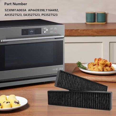 3 Pack 5230W1A003A Microwave Charcoal Filter Compatible with LG Kenmore GE Microwave Charcoal Air Filter Replacement LMHM2237BD LMV1650ST LMV2031SB LMV2031ST PVM9005SJ8SS JVM7195SK6SS in Saudi Arabia