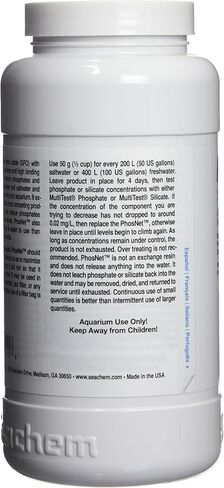 Seachem PhosNet Phosphate Silicate Remover Aquarium Filter Media, 250g/8.8oz (001443) in Saudi Arabia