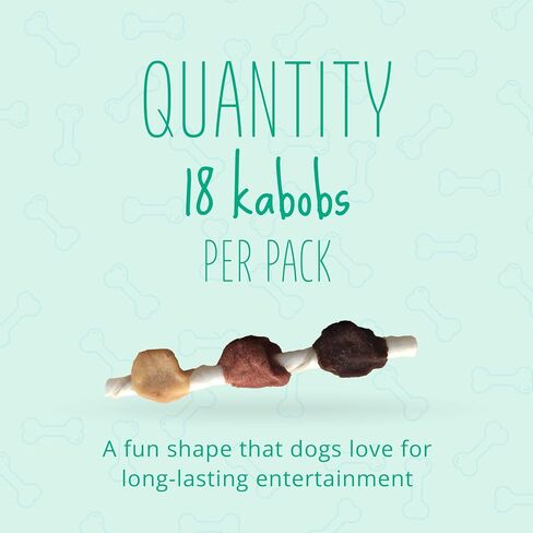 Better Belly Dental Kabobs, Dental Dog Chews with Breath-Freshening Spearmint, 18 Count in Saudi Arabia