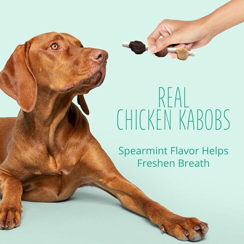 Better Belly Dental Kabobs, Dental Dog Chews with Breath-Freshening Spearmint, 18 Count in Saudi Arabia