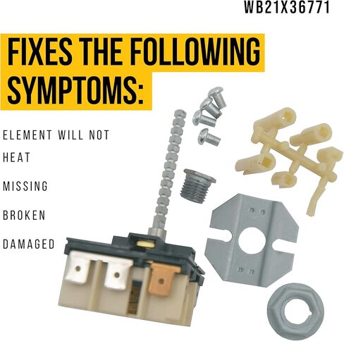 مجموعة مفاتيح الحرارة اللانهائية WB21X36771 - متوافقة مع موقد فرن الميكروويف من جنرال إلكتريك هوت بوينت كينمور RCA - يستبدل AP6988477 WB21X5243 301817 320945 320946 324608 WB02X5212 WB21X0181 in Kuwait