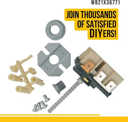 مجموعة مفاتيح الحرارة اللانهائية WB21X36771 - متوافقة مع موقد فرن الميكروويف من جنرال إلكتريك هوت بوينت كينمور RCA - يستبدل AP6988477 WB21X5243 301817 320945 320946 324608 WB02X5212 WB21X0181 in Kuwait