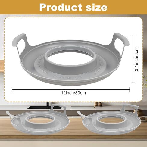 4 Pack Microwave Cool Caddy with Handles - Microwave Cool Plate and Spillover Caddy，Microwave Bowl Holder Microwave Tray Plate Stacker for Carrying Bowls Plates Meals Microwave Accessories in Saudi Arabia