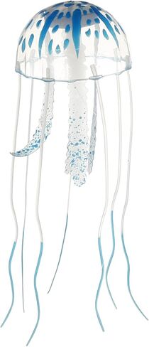 Fish Tank Jellyfish Decoration, Silicone Fluorescent Jellyfish Glow Ornaments for Aquarium, 2.3x5.9inch(Blue) in Saudi Arabia