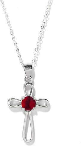 Bottled Up Designs Handmade Recycled Antique Bottles Sterling Silver At The Cross Necklace (Red Beer Bottle) in Kuwait