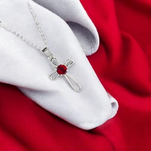 Bottled Up Designs Handmade Recycled Antique Bottles Sterling Silver At The Cross Necklace (Red Beer Bottle) in Kuwait