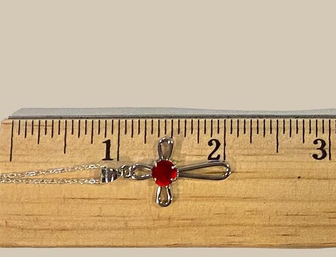 Bottled Up Designs Handmade Recycled Antique Bottles Sterling Silver At The Cross Necklace (Red Beer Bottle) in Kuwait