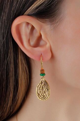 Boho long earrings for women Ethnic gold earrings for ladies Tribal dangle earrings Tibetan earrings Gypsy earrings Bohemian jewelry in Saudi Arabia