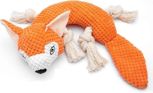 Dog Plush Toys, Petners Dog Squeaky Toy Stuffed Dog Toys for Medium Dogs Puppy Teething Chew Toys with Crinkle Paper/Rope Knots/Squeaker in Saudi Arabia