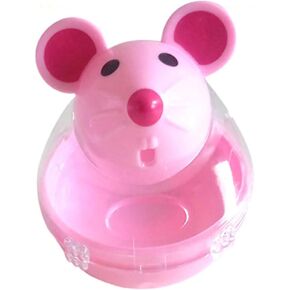Pink Interactive Toys for Cats, Play Cat Toy Pet Cat Kitten Mouse Shape Treat Holder Food Storage Dispenser Chew Play Toy for Indoor Cat and Kitten Exercise,Toys