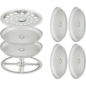 8 Pieces French Press Replacement Filters 3.6 Inch Stainless Steel Mesh, French Press Filters Replacement Screen for 34oz/3.6 Inch Wide French Press Coffee Press in Saudi Arabia