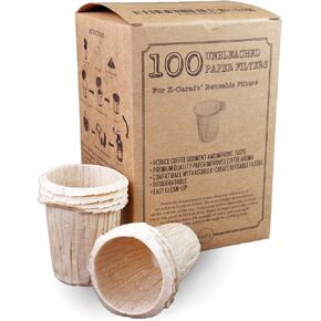 canFly Compatible for K-Carafe 4-CUP Reusable Coffee Filter Premium Disposable Paper Filters (Unbleached 100)