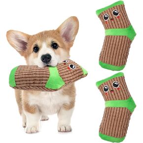 Ipetboom 2Pcs Squeaky Toys Plush Chew Toys for Dogs Animal Stuffed Toys for Dogs Cotton Animals Dog Toys Sock Shape Design Toy
