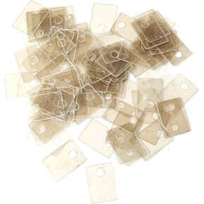 100pcs TO-220 Natural Transparent Rectangle Shape Mica Insulator Sheet with Hole 18mmx13mmx0.12mm
