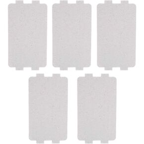 Microwave Oven Mica Plate, 5 Pieces Universal Microwave Oven Mica Sheet Waveguide Cover Heat Insulation Board Replacement Repairing Accessory for Home Kitchen Use, 4.6 x 2.5 inch