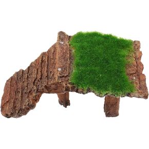 Amosfun Resin Turtle Terrace Sculpture for Reptiles, Turtle Hideout Cave Decoration, Gecko Resting Ramp, Fish Tank Rock, 3.93x2.36x1.56 inches
