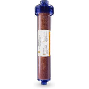 1 Pack RO DI Deionization Drinking Reverse Osmosis Mixed Bed Clear Refillable Housing for Standard Reverse Osmosis Home Water Filtration Systems, for High TDS in Water, includes Clamps & Fittings