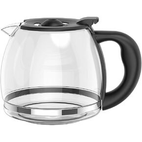 Replacement for KEURIG K-DUO Single Serve 12 Cups Glass Coffee Carafe 5100 (not Fit K-Duo Essentials Model) Black Close Handle