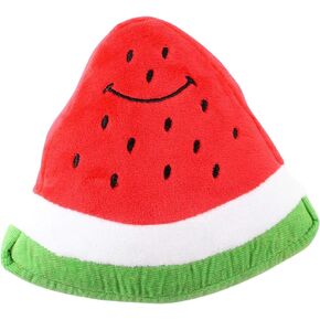 Midlee Smiley Watermelon Squeaker Plush Dog Toy - 5"