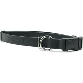 PACKT - Endeavor X3 Waterproof Dog Collar | Made in USA, Odor Proof,100% Waterproof | Leather-Like Biothane Dog Collar |Rust-proof Stainless Steel Hardware | 2-Year Chew-Warranty |White Check-Large/XL