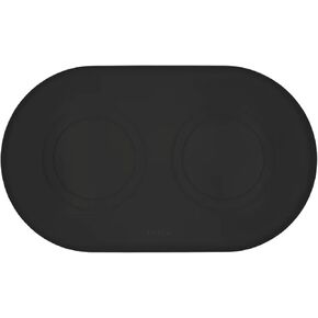 Fable Signature Bowl Mat - Dog Bowl Mat for Floor Protection - Non-Slip Silicone with Raised Border to Contain Spills - Easy to Clean & Fits Both Fable and Most Standard Bowls - Dark Shadow