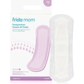 Frida Mom Postpartum Maternity Catch-All Pads for Maximum Absorbancy - 18 ct, White