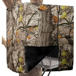 Tree Stands Hunting Blind - Camo Deer Hunting Blinds,Waterproof Deer Blind for Hunting Tree Stands,Ladder Stand Blind Kit with Zippe and Inner Storage Pocket,Deer Hunting Accessories for Men