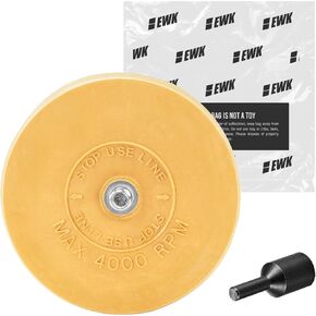 EWK 2 Pcs Serrated + Rounded Rubber Eraser Wheel Decal Remover Set for Cars, RVs, Trucks, Boats, Windows, Metal, Glass