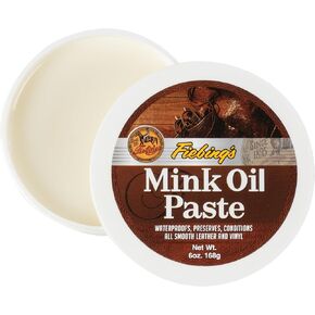Fiebing's Mink Oil Paste, 6 Oz. - Softens, Preserves and Waterproofs Smooth Leather and Vinyl,One Size
