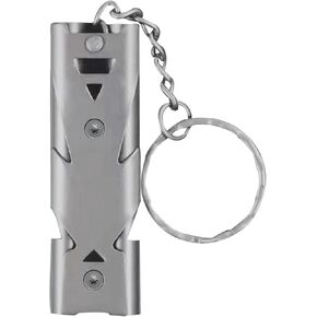Whistle Emergency, Safety Survival Whistle with Lanyard Keychain, High Pitch Double Tubes Coyote Whistle for Hiking Camping Hunting Boating Rescue Signal Whistle Lifeguard