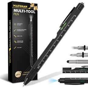 Gifts for Men, Stocking Stuffers for Adults Men, 9 in 1 Multi-Tool Pen, Mens Gifts for Dad, Father‘s Day Gifts from Daughter Son Wife, White Elephant Gifts for Adults, Birthday Christmas Gifts for Men