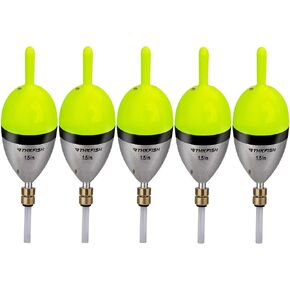 THKFISH Wood Slip Bobber for Fishing with Brass Weighted Crappie Floats in Saudi Arabia