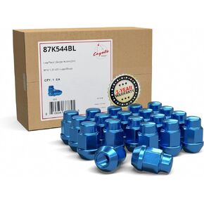 Wheel Accessories Parts Set of 20 Blue Wheel Lug Nut Kit M12x1.25 Thread Acorn Lug Nuts 1.38" Long 19mm (3/4") Fits Subaru Toyota Nissan in Saudi Arabia