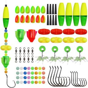 6PCS Popping Corks Weighted Floats for Fishing for Redfish and Speckled Trout Fishing Bobbers Catfish Float Rigs DIY Fishing Floats kit for Saltwater