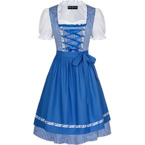 Scarlet Darkness Women's German Dirndl Dress Costumes 3 Pieces for Oktoberfest Carnival