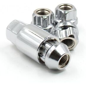 Wheel Accessories Parts 20 Pcs 12mm 1.50 12x1.50 Thread Open End Bulge Acorn 21mm 0.84" Long Lug Nut Zinc 19mm 3/4" Fits Many Chevy Honda Passenger Cars | Toyota Pass Cars with Aftermarket Wheels
