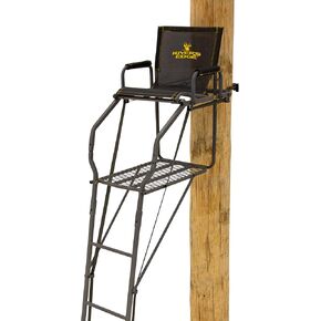 Rivers Edge® Bowman™ LS 1-Man Ladder Stand, 19’5" Height, Lockdown™ Strapping System, Designed for Archers, Flip-Up TearTuff™ Mesh Seat, 27" Deep Platform, RE675