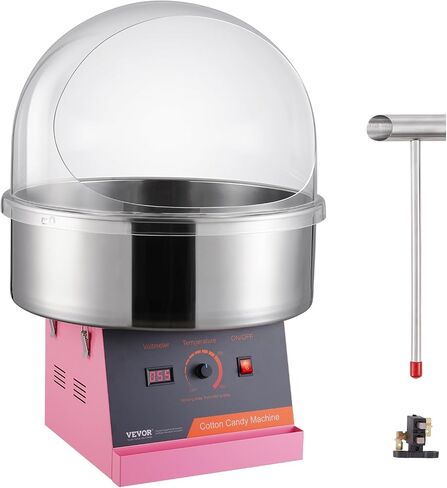 VEVOR Cotton Candy Machine Commercial, 1000W Electric Floss Maker with Stainless Steel Bowl, Sugar Scoop, Storage Drawer, Perfect for Home, Carnival, Kids Birthday, Family Party, Blue in Saudi Arabia