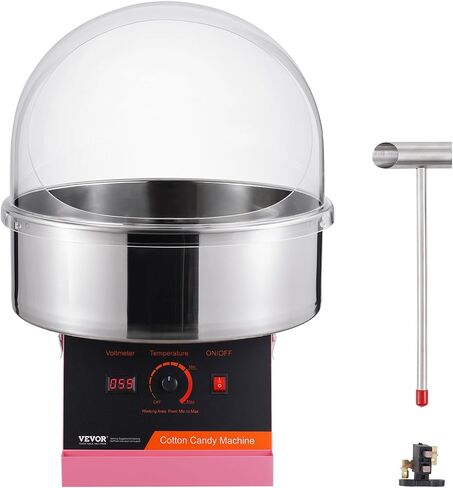 VEVOR Cotton Candy Machine Commercial, 1000W Electric Floss Maker with Stainless Steel Bowl, Sugar Scoop, Storage Drawer, Perfect for Home, Carnival, Kids Birthday, Family Party, Blue in Saudi Arabia