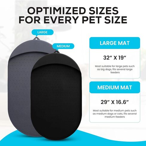 Dog Food Mat - 29" x 16.6" Pet Feeding Mat with Residue Collection Pocket - Large Silicone Dog Mat for Food and Water - Waterproof Dog and Cat Bowl Mat, High Edges to Prevent Spills, Light Pink in Saudi Arabia