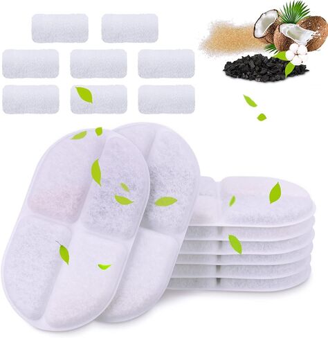 Cat Water Fountain Filter, 8 Pack Filters & Pre-Filter Sponges for 84oz/2.5L Automatic pet Water Dispenser, Water Bowl with Ultra-Quiet Smart Pump for Cats Dogs in Saudi Arabia