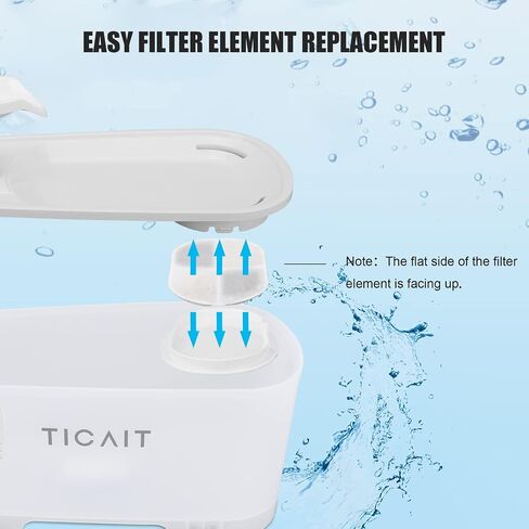 Cat Water Fountain Filter, 8 Pack Filters & Pre-Filter Sponges for 84oz/2.5L Automatic pet Water Dispenser, Water Bowl with Ultra-Quiet Smart Pump for Cats Dogs in Saudi Arabia