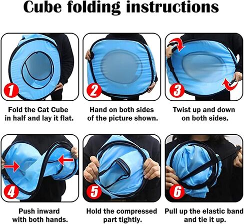 Cat Tunnel and Cubes Bundle Collapsible Tube and Foldable Cubes Collapsible Tunnel for Rabbits, Kittens, Ferrets and Dogs (Blue) in Saudi Arabia