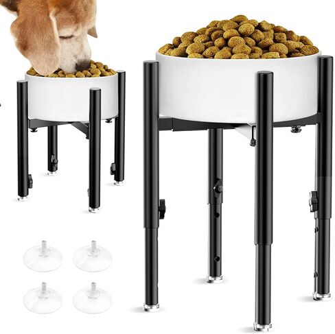 Adjustable Elevated Dog Bowl Stand，Fits 6-11inches Bowls,4 Height Adjustments. Holder for Raised Elevated Dog Food Water Bowl Feeder，for Large, Medium and Small Dogs in Kuwait
