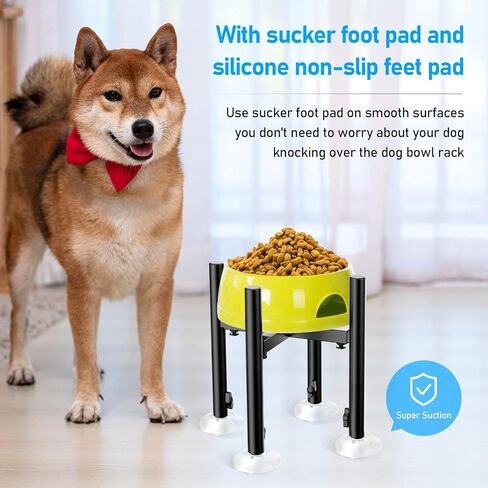 Adjustable Elevated Dog Bowl Stand，Fits 6-11inches Bowls,4 Height Adjustments. Holder for Raised Elevated Dog Food Water Bowl Feeder，for Large, Medium and Small Dogs in Kuwait