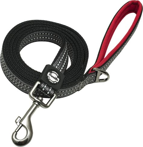 Franklin Pet Supply Nylon Dog Leash – Reflective – Comfort Fit – Neoprene Handle – 6 Foot – Dog Training – Walking – Black in Saudi Arabia