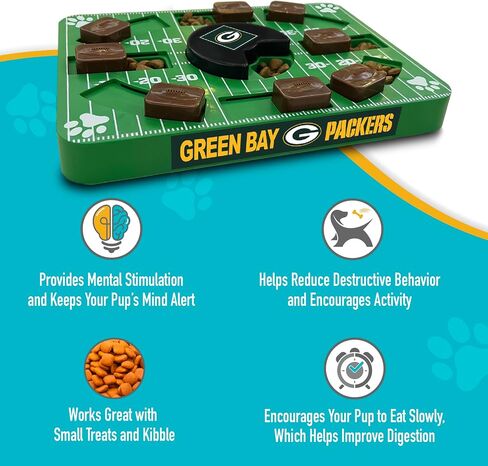 Pets First NFL Green Bay Packers Puzzle Toy, Puzzle Treat Dog Toy, Interactive Dog Treat Toy, Dog Puzzle in Saudi Arabia